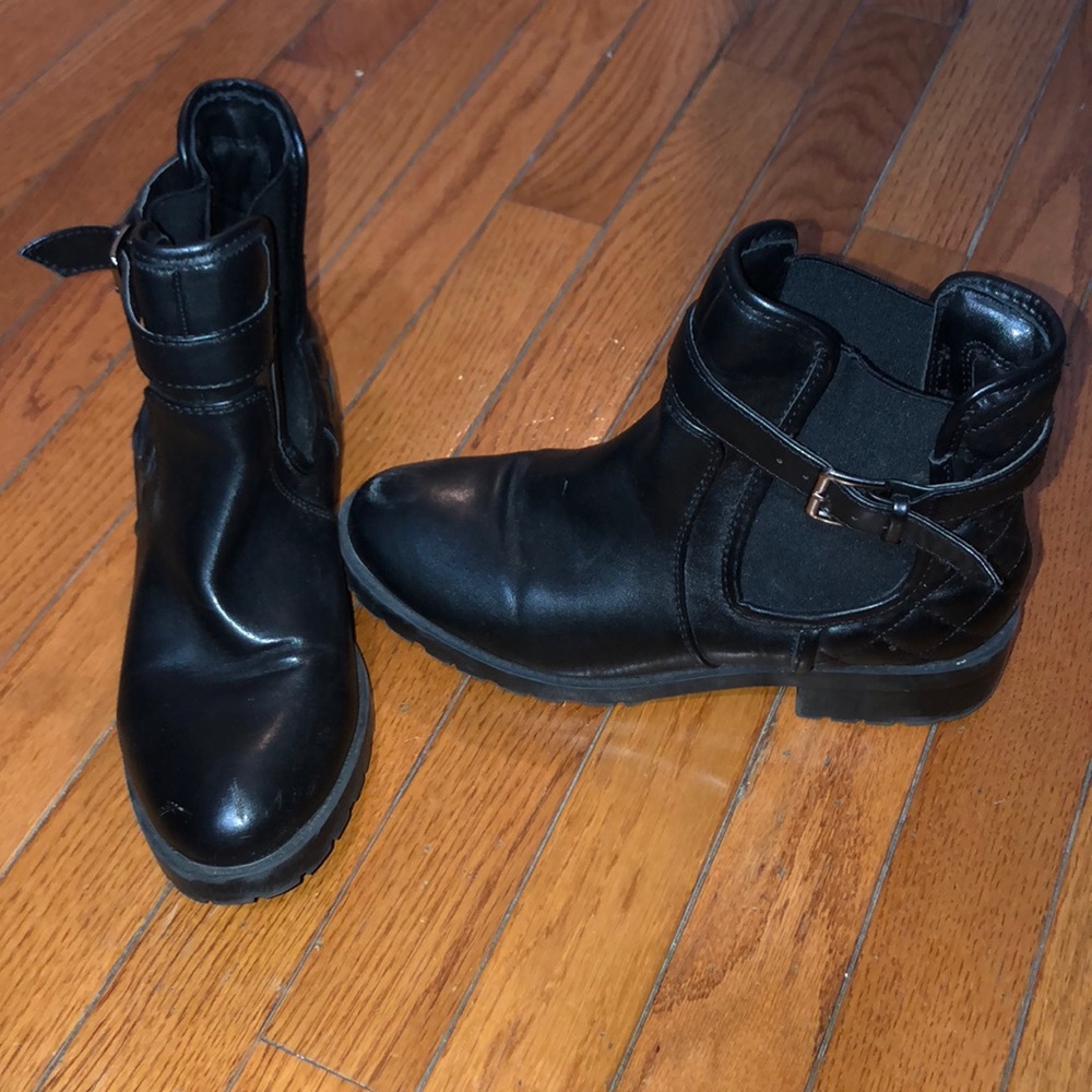 Forever 21 Moto Boots with Quilted back